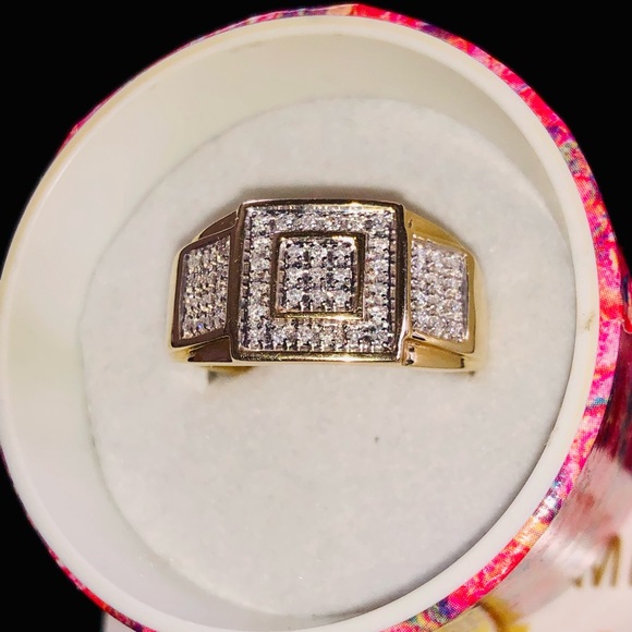 10k Real Gold SI REAL diamond men ring FREE APPRAISAL NOT PLATED not fake! sale! - Picture 4 of 7